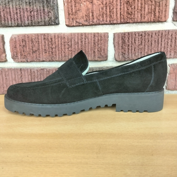 NWOT Franco Sarto Carol 3 Genuine Suede Loafers in Black Sz. 9.5 - Picture 8 of 13